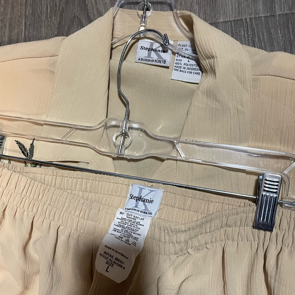 Stephanie Beige Two-Piece Set